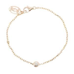 CARTIER 18k Gold Diamond Charm Bracelet